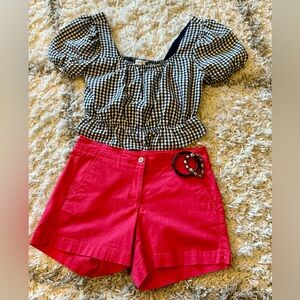 NWT Chic Gingham Crop Top